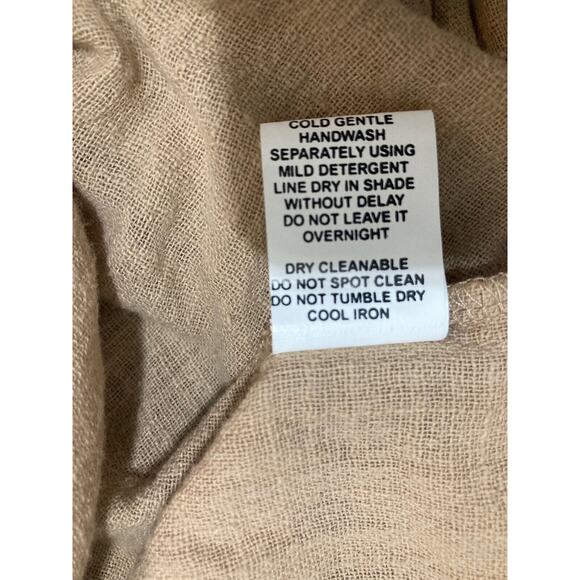 NATALIE MARTIN Beige Cotton Sand Gauze Oversized Fernanda Midi Dress Size XS - Picture 5 of 8